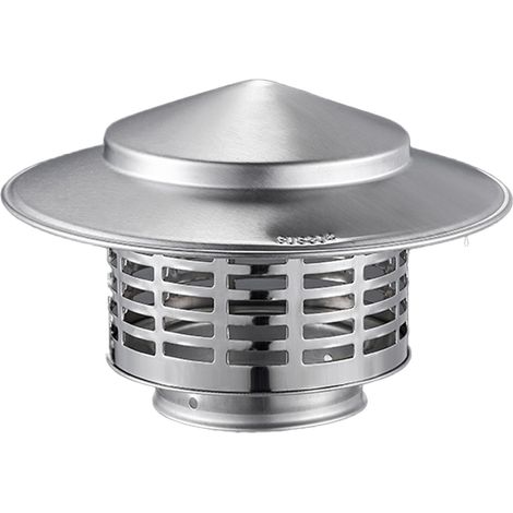 Basetbl – Chapeau de cheminée en acier inoxydable – Protection pluie pour poêle à bois – Résistant aux intempéries – Empêche oiseaux et débris (1/5)