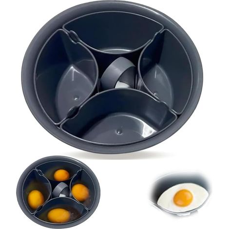 Compatible con Thermomix TM5 y TM6. Accesorios para 4 huevos escalfados y 6 huevos duros, cocedor de huevos combinado, cocedor de huevos 2 en 1.