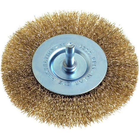 Spazzola a disco circolare fili acciaio per trapano - Misure: Ø mm  40 codolo mm 6 PG 468.50 - 5 bl