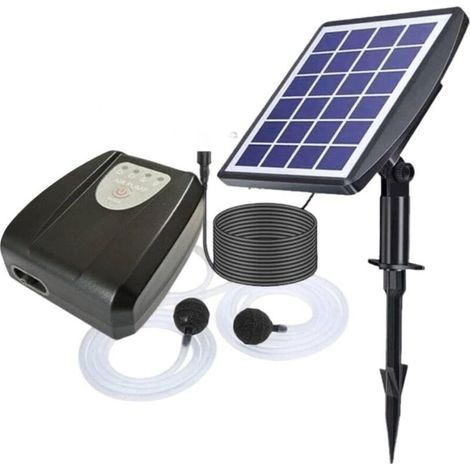 3W solar oxygen pump, solar air pump for outdoor ponds and pools, ideal for fishing and water maintenance. (1/5)