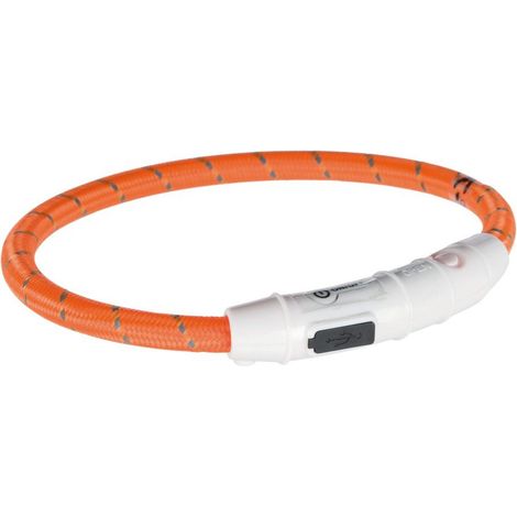 Trixie USB-Blitzring Orange - Größe XS/S 35 cm