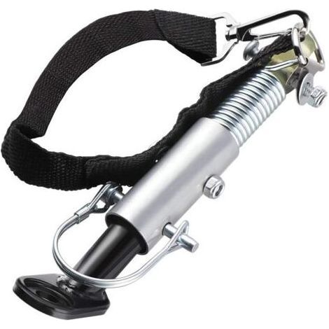 Enganche universal para remolque de bicicleta, color plata y negro. (1/5)