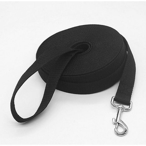 ceinture De Dressage De Chien (15m Noir) Longue Ceinture En Nylon, Chien, Chat, Animal De Compagnie, Marche, Attache, Jogging (1/5)