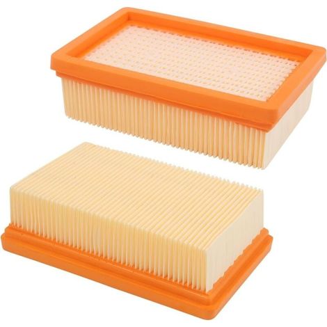Lot de 2 Filtre Remplacement pour Aspirateur Krcher WD4 WD5 WD6 MV4 MV5 MV6 pliss Plat (1/5)