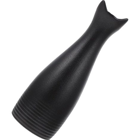 Vase à Fleurs en Céramique Noir Petite Taille Forme Oreilles de Chat, Ornement Artistique Nordique pour Décoration Intérieure, Jardinière D’Intérieur pour Fleurs Séchées et (1/5)