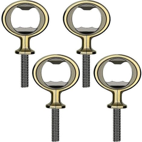 Ouvre-bouteille vierge à monter soi-même, ouvre-bouteille de bière plat en acier inoxydable, inserts filetés, ouvre-bouteille de bière 4 pièces en bronze (1/5)