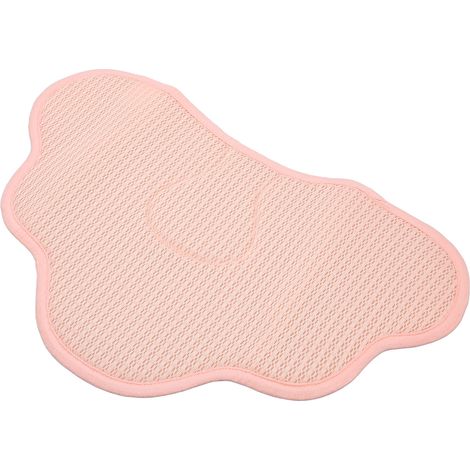 Oreiller bébé respirant pour un sommeil optimal, ultra-fin et évacuant l'humidité, en mélange de coton rose. (1/5)