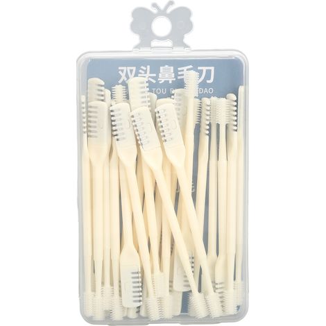 24 Pièces Tondeuse à Poils de Nez Rotative 360° Double Tête, Pince Nasale Coupe-Sourcils (1/5)