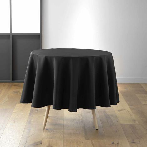 Douceur D'Intérieur – Nappe ronde Ø 180 cm – Polyester uni – Finition ourlet chic – Pour tables rondes 4 à 6 personnes – Élégance moderne (1/4)