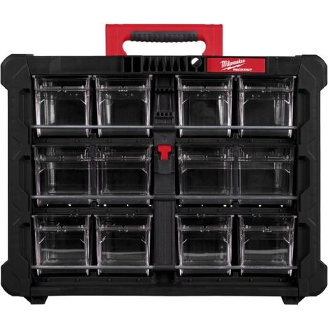Packout Organiser con Contenitori Milwaukee 4932498323 10 Cassetti (1/3)