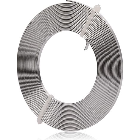 5 m de fil plat en aluminium, 3 x 1 mm - Fil plat en aluminium souple et flexible pour travaux manuels, fabrication de bijoux, modélisation, prise de pierres et projets de bricolage - Argenté (1/5)