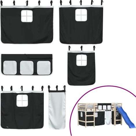 Maison Exclusive - Tende per Letto a Soppalco Bianco e Nero in Poliestere