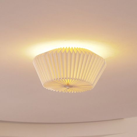 [NEUWERTIG] B-Ware Lindby Deckenleuchte Magali weiß Papier Ø 45 cm Deckenlampe Lampe Leuchte E27 (1/2)