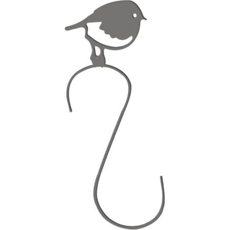 Silhouette Crochet Oiseau Métal Jardin Décoration en Forme de S Décoration Crochet Patio Pelouse Jardin Crochets Muraux pour Photos (A, Taille Unique) (1/2)