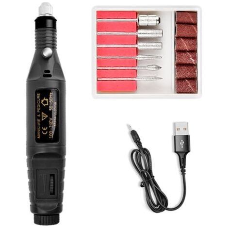 Gravierstift-Set mit elektrischem Schleifer und Handkurbel-Poliermaschine zum Gravieren von Metall, Glas, Leder, Holz, Kunststoff und Schwarz (1/5)
