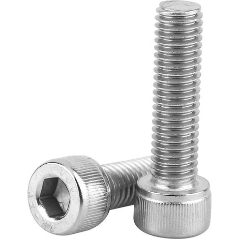 Vis à tête cylindrique hexagonale creuse en acier avec écrous et rondelles, assortiment M8 (60 pièces) (1/4)