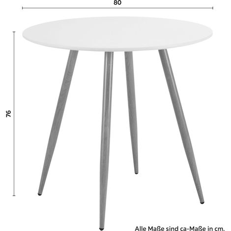 Mömax Esstisch John Weiß MDF ca. 80/80/76 cm (1/5)