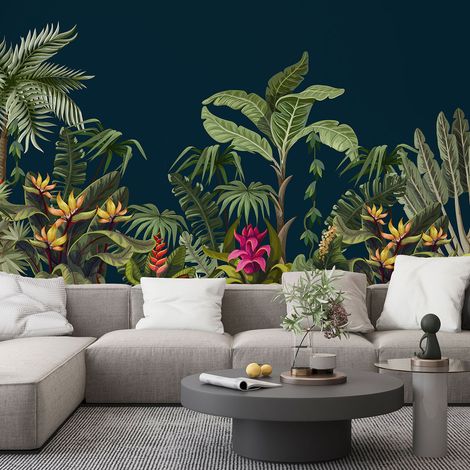 Papier peint panoramique - Forêt tropicale - 130 cm x 73 cm (1/4)