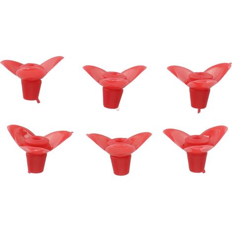 Lot 30 pièces remplacement fleur mangeoire – plastique – oiseaux – jardin – rouge (1/5)