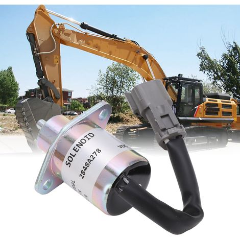 Électrovanne d'arrêt de flamme 2848A278 12V, compatible avec Yanmar, Kubota et Perkins 2848A275 et 2848A279. (1/5)