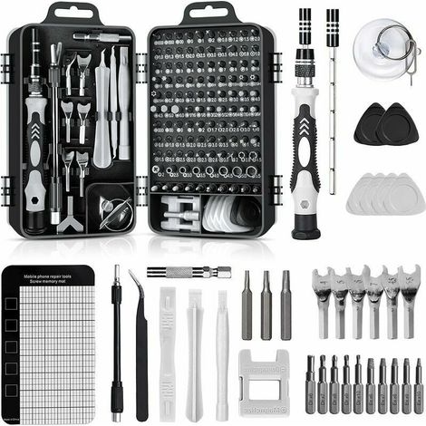 138-piece precision Torx screwdriver set – S2 stainless steel – Ergonomic handle – Compatible with MacBook, iPhone, and other electronic devices (1/5)