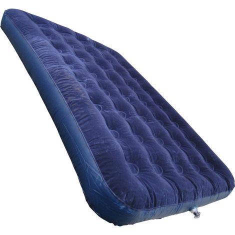 Double Airbed (Inflatable Blow Up Raised Mattress Flocked Camping Sleepover Indoor Outdoor)