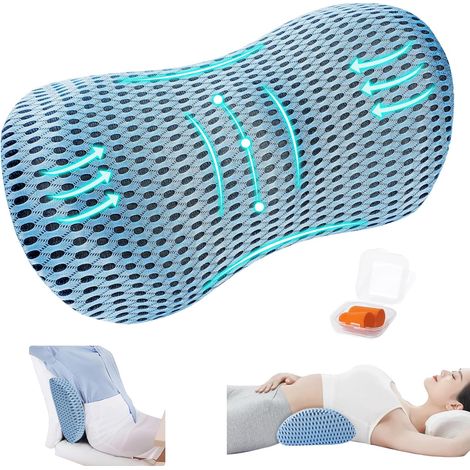 Coussin Lombaire orthopédique, Soutien Lombaire Ergonomique en Mousse à mémoire de Forme - Amovible et Lavable - Coussin de Soutien Lombaire pour Voiture,Bureau,Lit,Canapé (1/5)