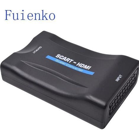Convertisseur vidéo SCART vers HDMI - FUIENKO - 1080P/720P - Plug and Play - Couleur Noir - Haute Qualité (1/4)