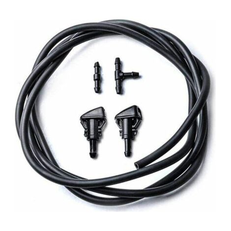 Kit De Buses De Lave-Glace - Pour Chrysler / Dodge / Jeep / Ram - 2 Metres De Tuyau De Fluide Avec Connecteur - 2 Pieces 5303833Aa - Noir (1/5)