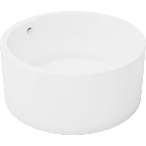 Vasca da bagno freestanding tonda 165 litri 130 x 130 x 58 cm Bianco Acrilico - LAGUNO (1/5)