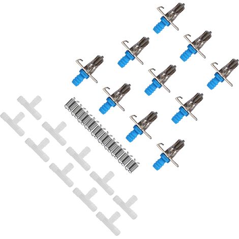 Lot de 10 abreuvoirs à tétine pour lapins, outil d'abreuvement avec double ressort de suspension (1/5)