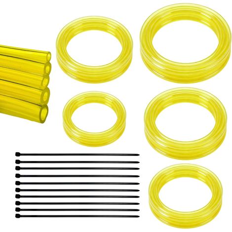 Kit de tuyaux de carburant en PU, 5 tailles, tuyau de carburant pour tronçonneuse, souffleuse à feuilles, nettoyeur haute pression, petits moteurs (1 m) (1/5)