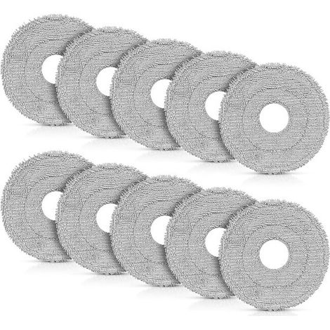 Lot de 10 chiffons de nettoyage – Compatibles avec certains robots – Microfibre – Lavables (1/5)