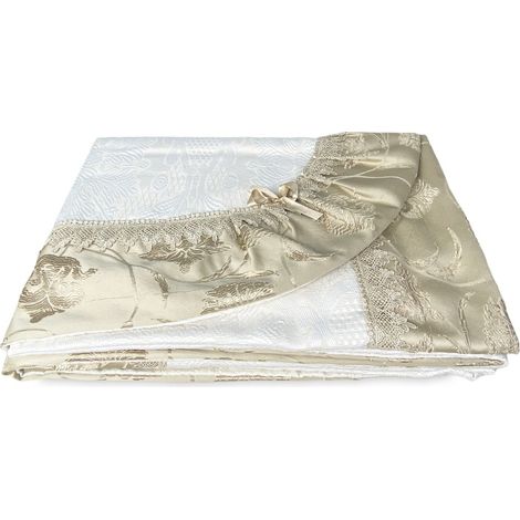 COPRILETTO CON con bordo in RASO ORO matrimoniale IDEA SPOSA