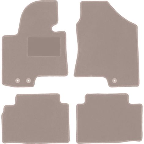 Tapis en velours beige pour : Kia Sportage III SUV (2010-2015) (1/5)