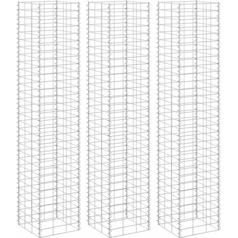 Gabion Raised Bed  Silver  Iron  Extra Tall  Gabion Raised Bed vidaXL (1/5)