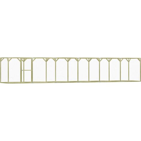 Pollaio 1,5 x 9 x 1,5 m legno di pino impregnato 020001665 (1/5)