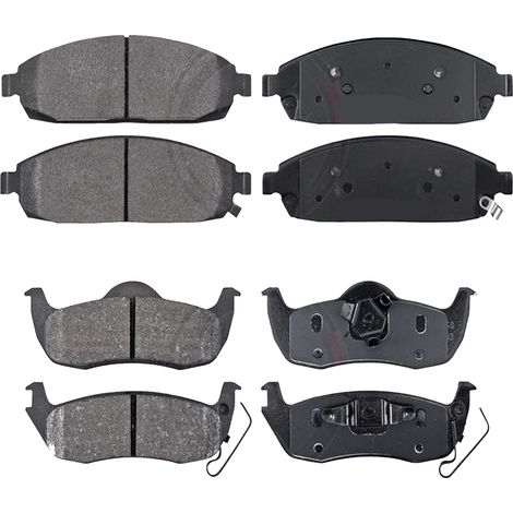 KIT PASTIGLIE FRENO ANTERIORI E POSTERIORI compatibile con JEEP WRANGLER III (JK) / PASTIGLIE FRENANTI AUTO OEM FDB4074,FDB4239 / SOSTITUZIONE DIRETTA / BASSA POLVERE / SILENZIOSO