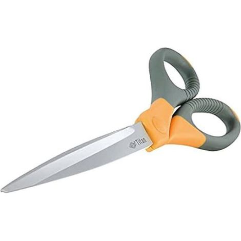 Ciseaux - - Titan Plus - Acier inoxydable - 25 cm - Gris/Jaune (1/2)