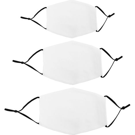 PixMax – Mascherine per Sublimazione Personalizzabili Bianche Trasferimento a Caldo Termopresse - Miste - 30 Pezzi (10 Piccole + 10 Medie + 10 Grandi)