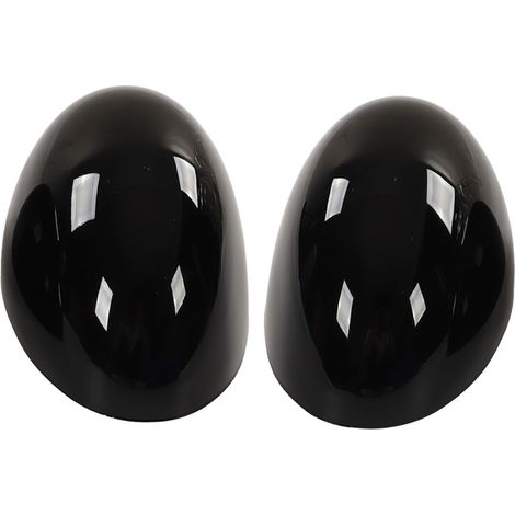 2 coques de rétroviseurs extérieurs gauche et droite, noir brillant, compatibles avec les modèles Cooper R55, R56, R57, R58, R59, R60 et R61. (1/5)