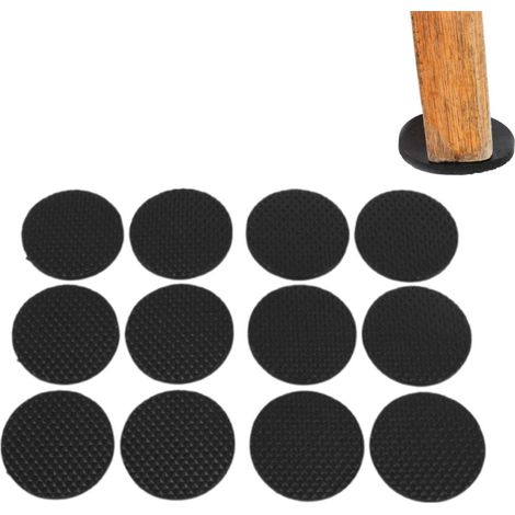 Patins antidérapants pour meubles, lot de 12, noirs, autocollants, (1/5)