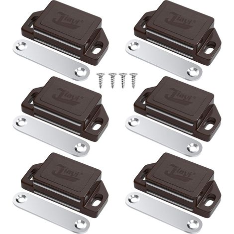 Lot de 6 Aimant Porte Placard Aimant de Porte Plastique pour Armoire, Loquet de Porte Puissant Aimant Meuble Loqueteux Magnétiques Aimant Fermeture de Porte pour Tiroirs, Cuisine