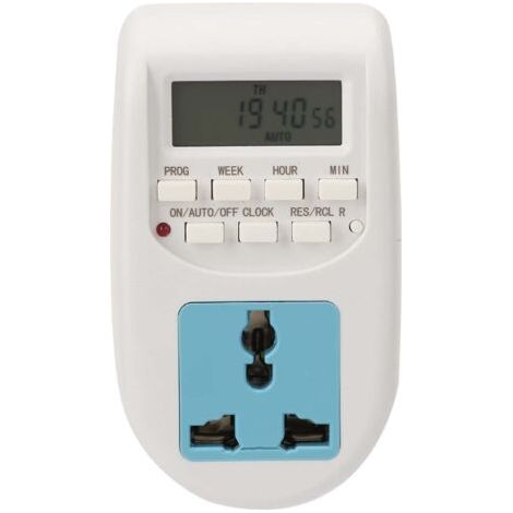 BUNTHAUS Minuteur de prise électrique, interrupteur de minuterie portable, durable et précis, multifonctionnel pour de multiples scénarios (1/5)