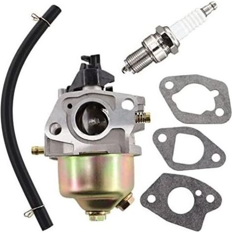 Carburateur tondeuse à gazon – Compatible Fuxtec, Einhell, Hecht 548 SW/SX, 553 SW – Avec 3 joints, tuyau, bougie d'allumage (1/4)