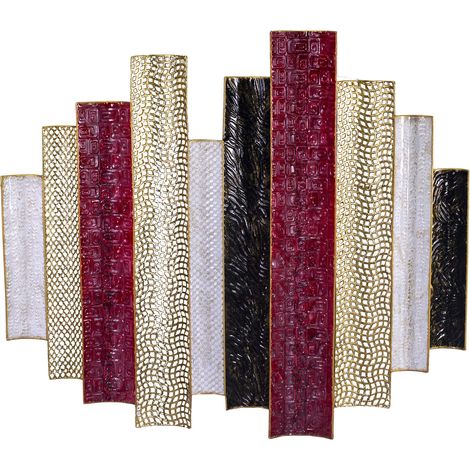 Decorazione da Parete in in metallo rosso cm 89,5x79,4xh5,1