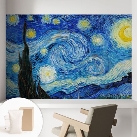 Papier peint intissé mural pour salon chambre à coucher tendance et originale - Colle incluse gratuite Ciel nocturne 104x70 cm (1/5)