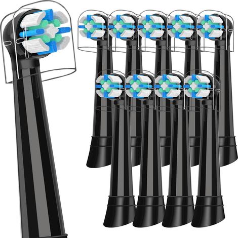 Brossette de Rechange Compatibles avec Oral B iO, pour Adultes,10 Noires (1/5)