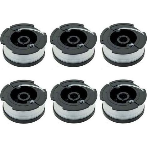 pair Bobine de fil en nylon - Black & Decker - A6481 A6485 - Paquet de 6 - 10 m - Remplacement coupe bordure (1/4)