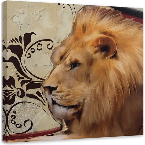 Tableau décoratif Animaux lion Afrique 60x60 (1/5)